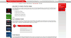 Desktop Screenshot of pokerstrategybible.com